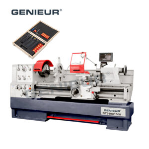 12-Step Spindle Speed 25~1600RPM Lathe With Saddle for Component Turning Processing