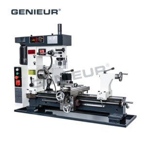 800mm Center Distance 7-Step Speed 28mm Spindle Bore Combination Lathe and Mill Machine for Drilling and Threading