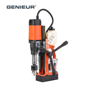 15kg Portable 140mm Spindle Travel  9000N Strong-Magnet Magnetic Drill for Metal Drilling
